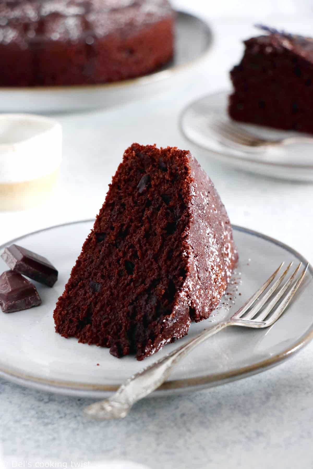 Gâteau au yaourt au chocolat et à l'huile d'olive - Del's cooking twist