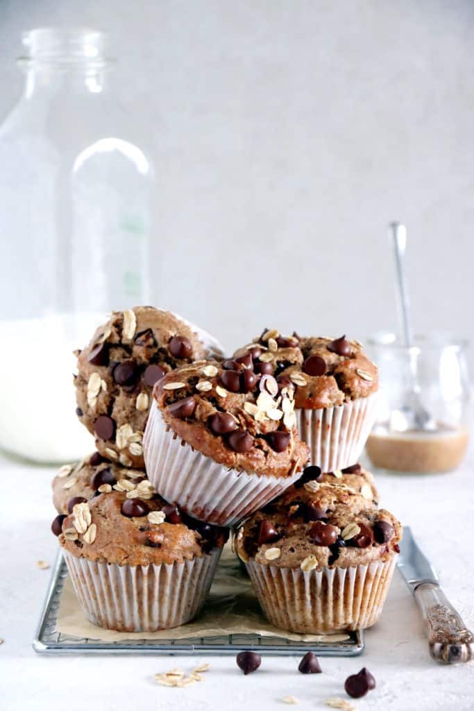 SugarFree Almond Butter Banana Muffins Del's cooking twist
