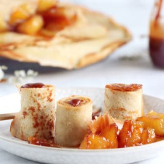 These salted caramel apple crepe rolls make for an elegant and fancy dessert yet are rather simple to make.