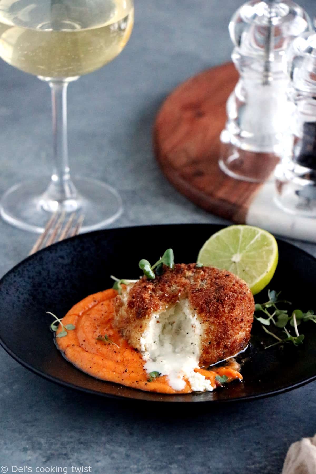 This warm hazelnut-crusted goat cheese recipe is game-changing and packed with warm, hearty and comforting flavors.