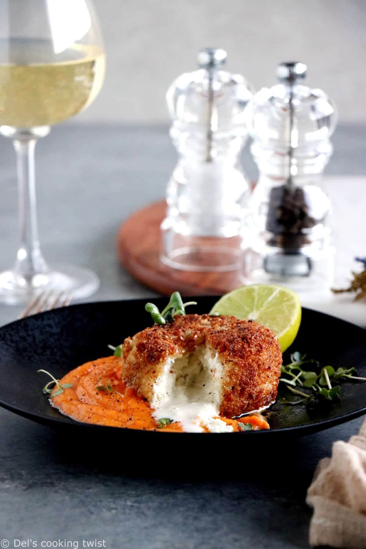This warm hazelnut-crusted goat cheese recipe is game-changing and packed with warm, hearty and comforting flavors.