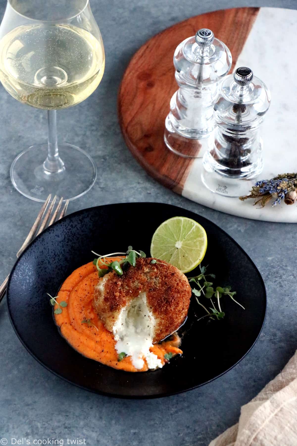 This warm hazelnut-crusted goat cheese recipe is game-changing and packed with warm, hearty and comforting flavors.