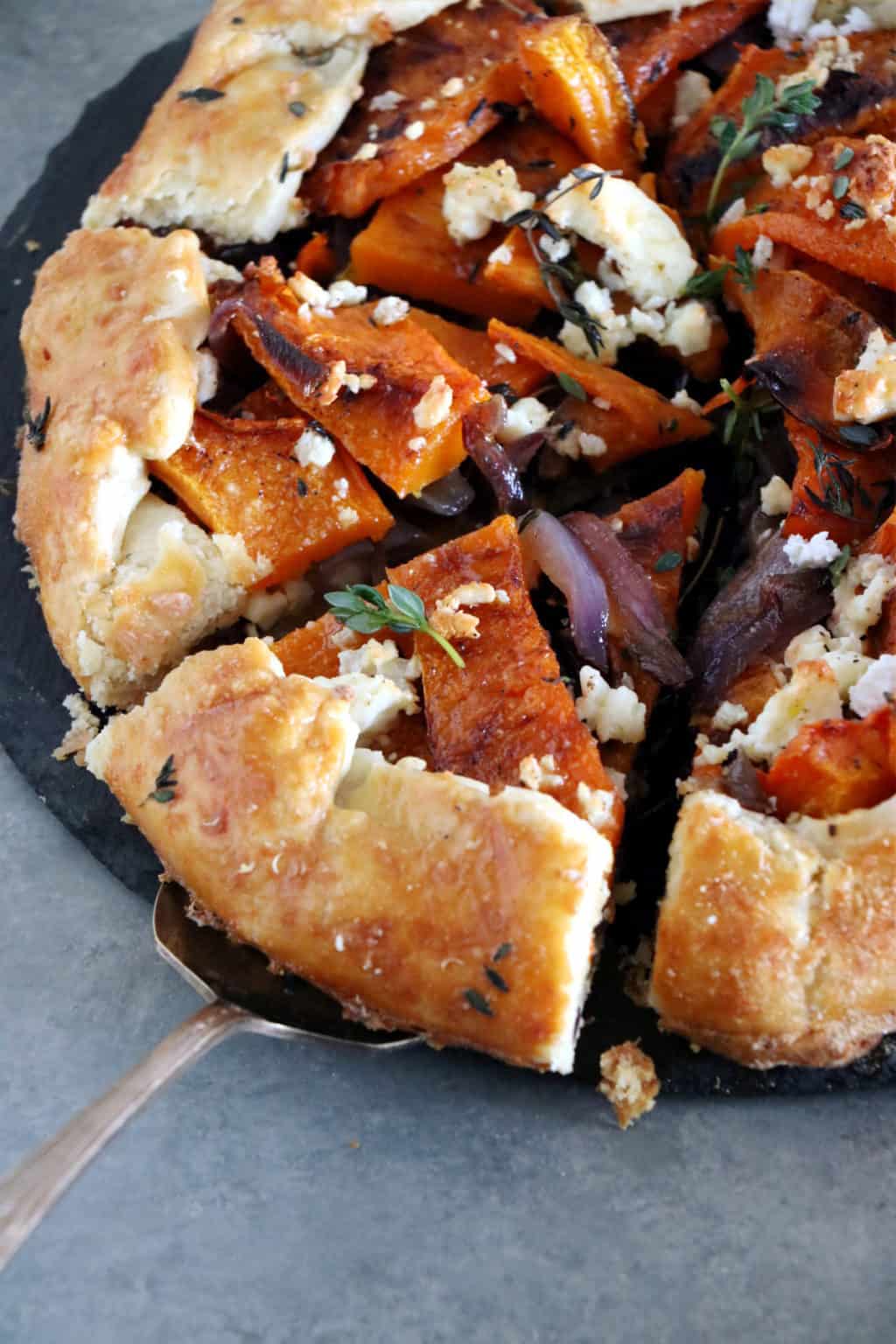 Thyme Butternut Squash Galette with Parmesan Crust - Del's cooking twist
