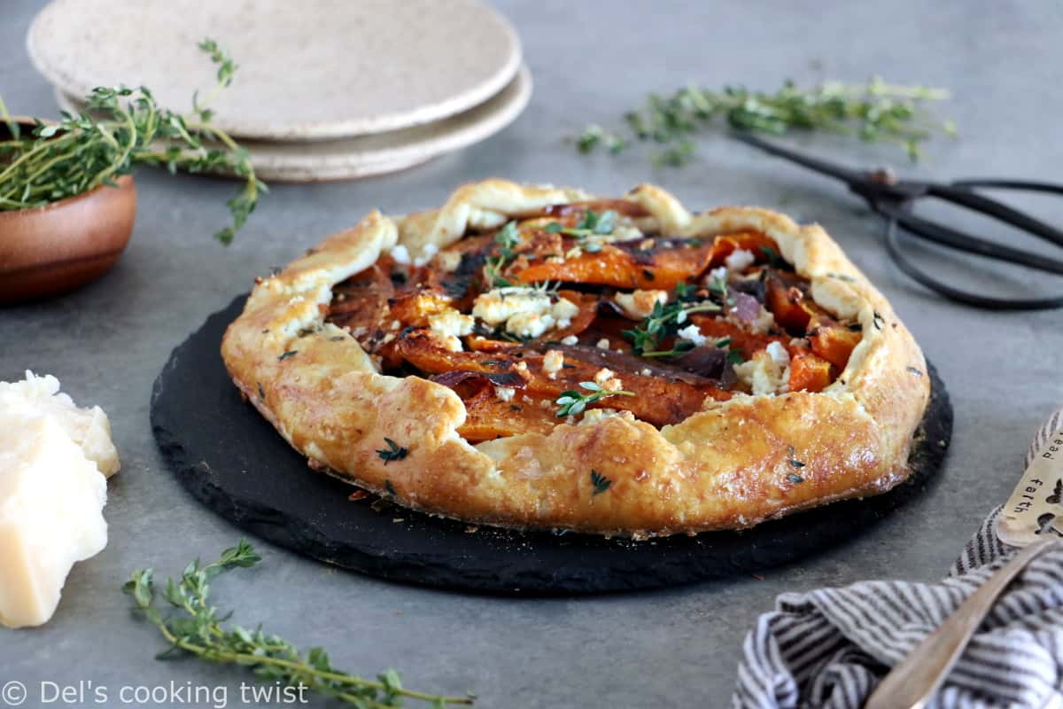 Make the best of winter squash with this simple thyme butternut squash galette with parmesan crust.