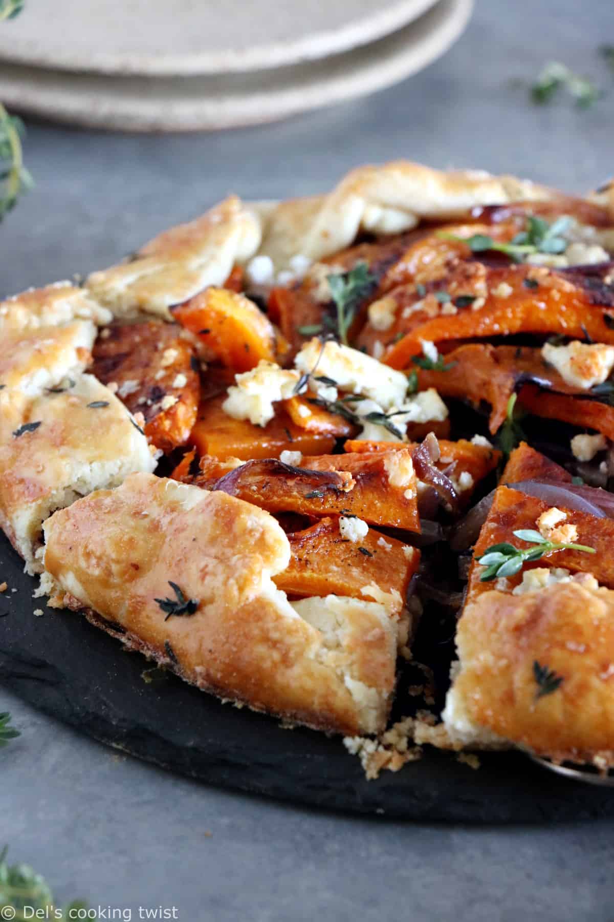 Make the best of winter squash with this simple thyme butternut squash galette with parmesan crust.