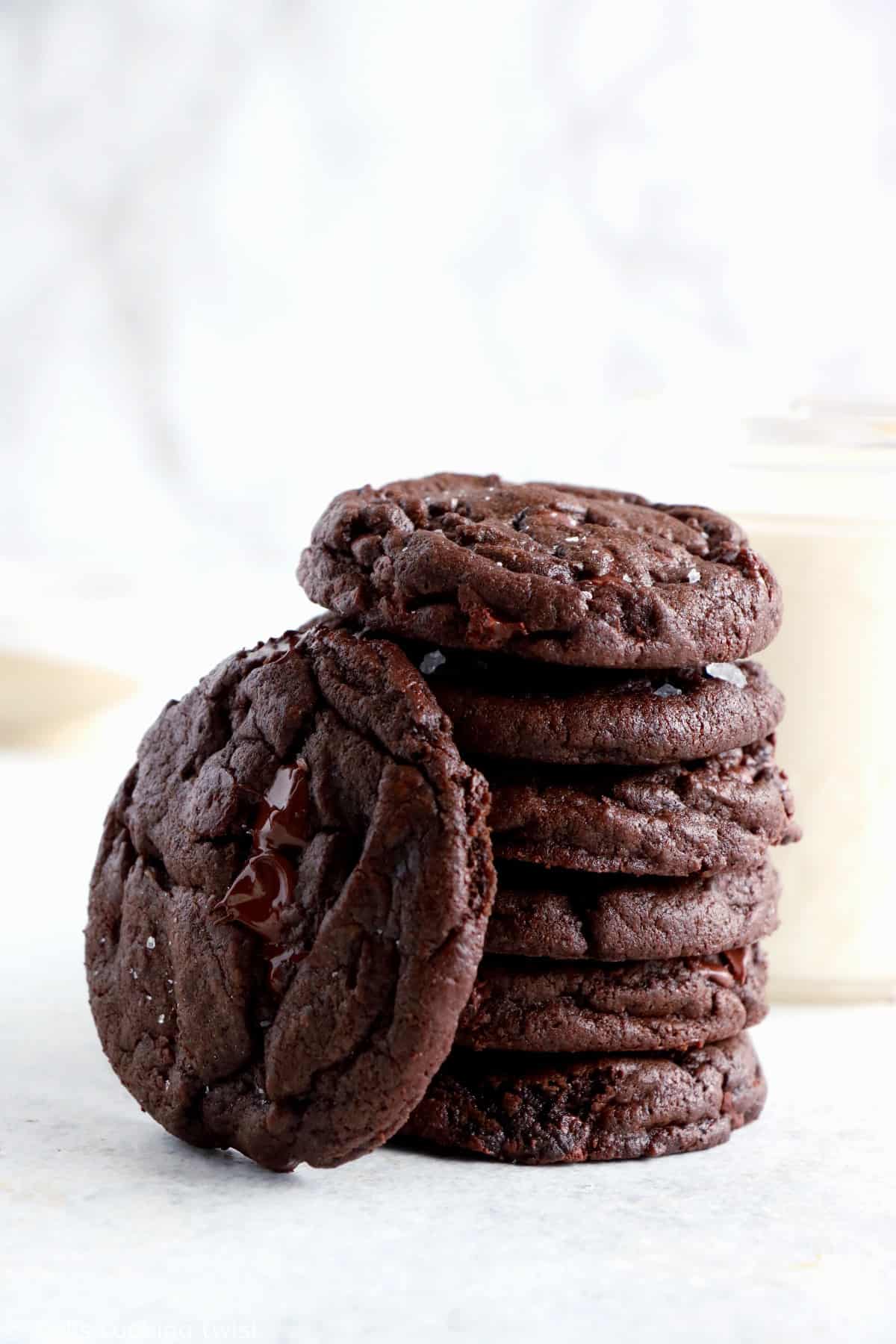 Chewy Double Chocolate Chip Cookies No Butter