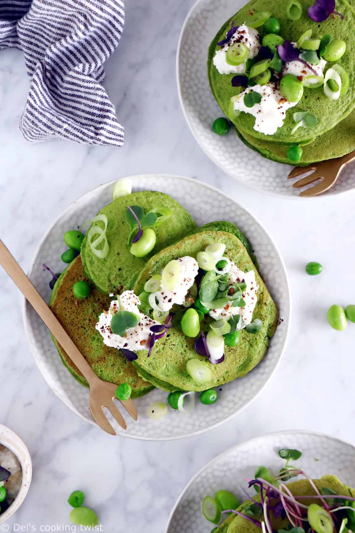 These healthy spinach chickpea pancakes are the perfect green pancakes recipe you were looking for all along. Made right in the blender, they are healthy, nutritious, loaded with leafy greens, and also naturally gluten-free and dairy-free. Baby and toddler approved!