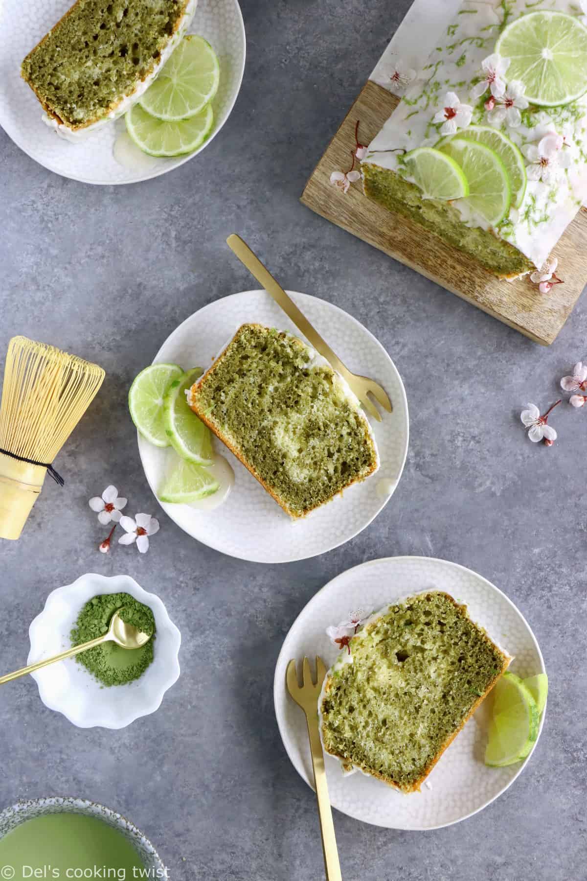 Ce cake marbré au thé matcha et citron vert est l'allié parfait du goûter. Réalisé sans lactose, il offre un subtile équilibre entre la saveur riche, intense et légèrement amère du thé matcha d'un côté et les notes acidulées du citron vert de l'autre.