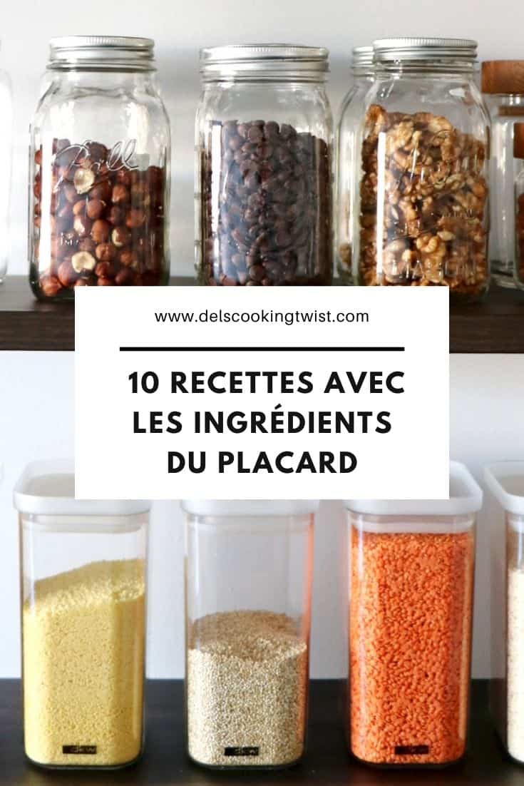 Ces recettes végétariennes faciles sont réalisées avec des ingrédients de base, incontournables et à longue conservation que l'on a tous dans son placard.