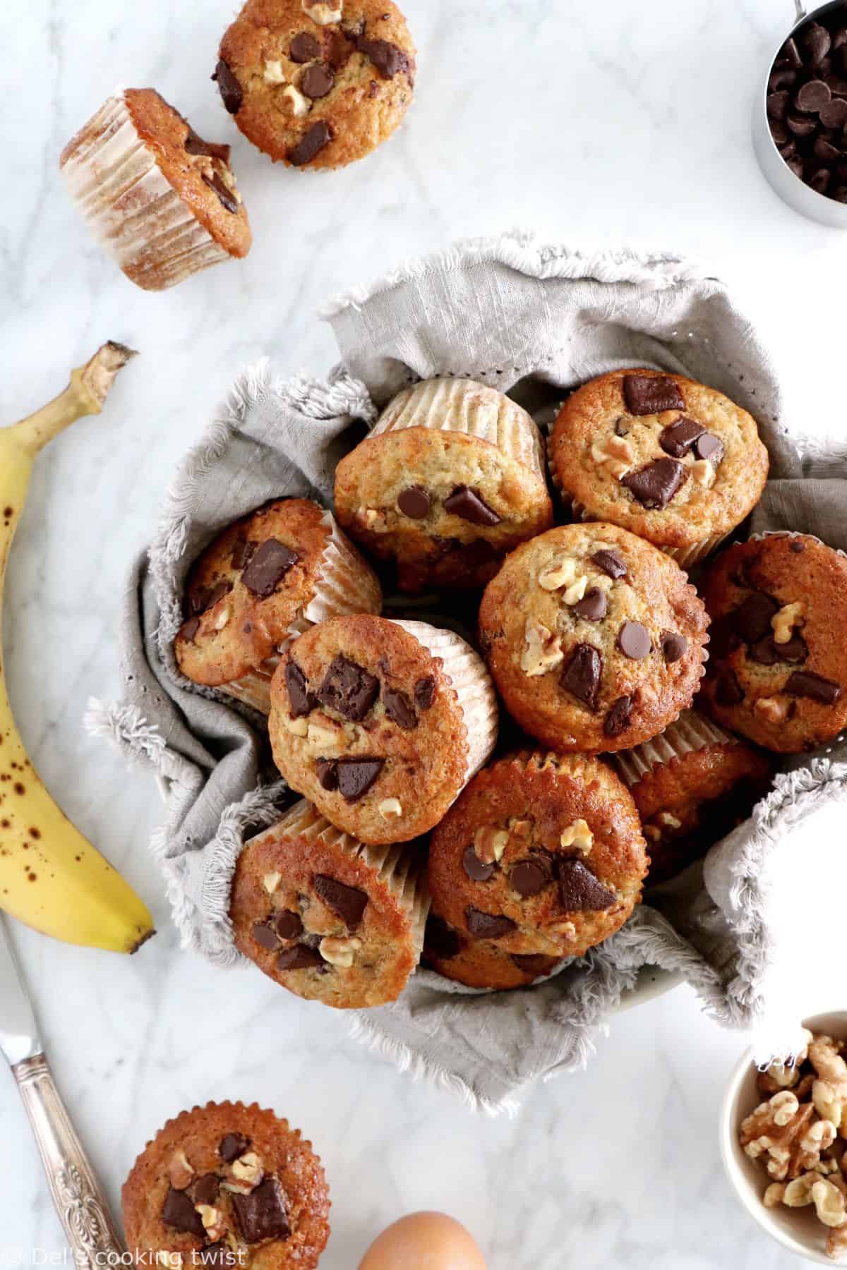 Muffins aux pépites de chocolat - Del's cooking twist