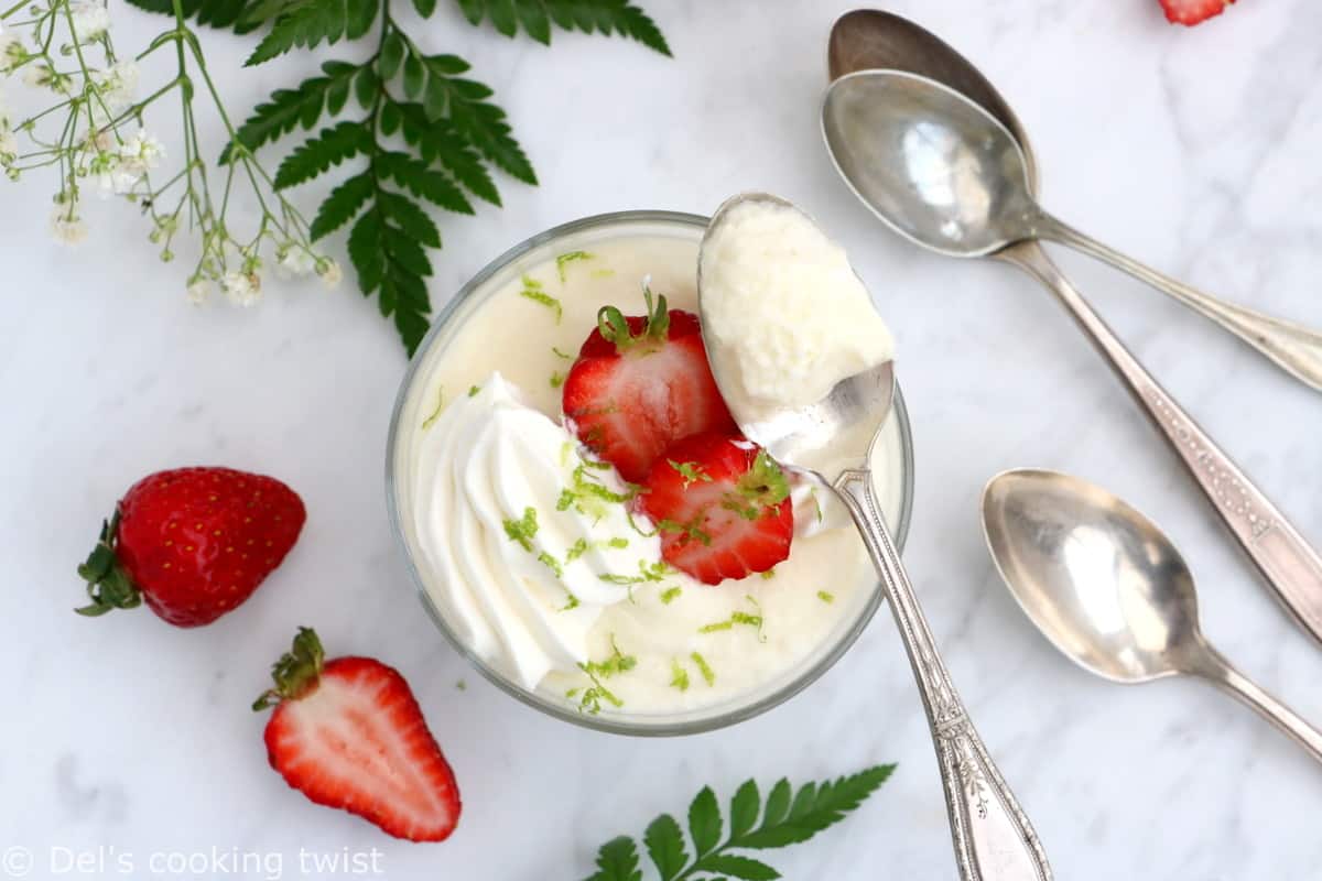 Mousse au chocolat blanc facile (avec 3 ingrédients) - Del&amp;#39;s cooking twist