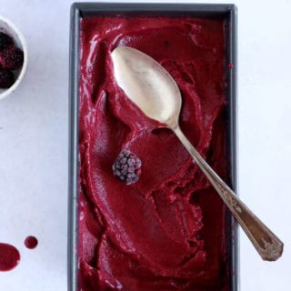 5-minute berry frozen yogurt is the ultimate treat to indulge on a hot summer day. It's quick, super healthy, and packed with protein.