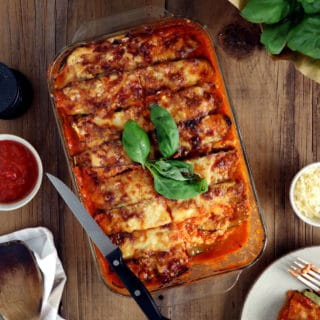 With layers of cheese, tomato sauce and vegetables, this EASY vegetarian lasagna is low-carb, gluten-free, and simply prepared with zucchini noodles.