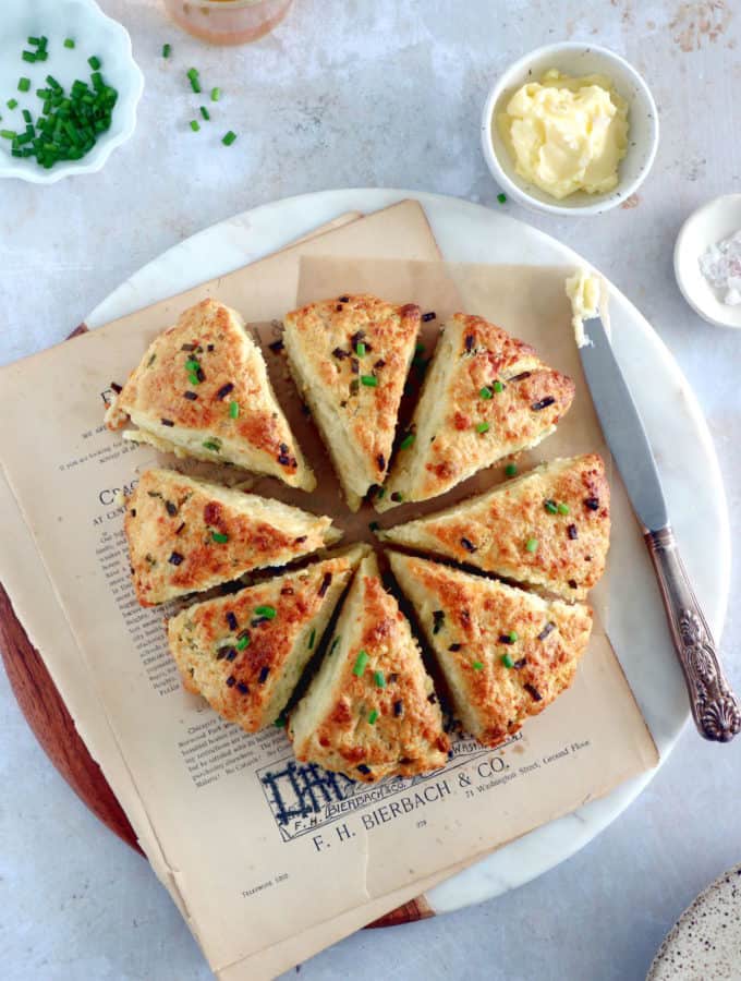 These herb parmesan scones make for a perfect savory scone recipe. You will be amazed by this simple recipe that comes together in one bowl within 30 minutes!