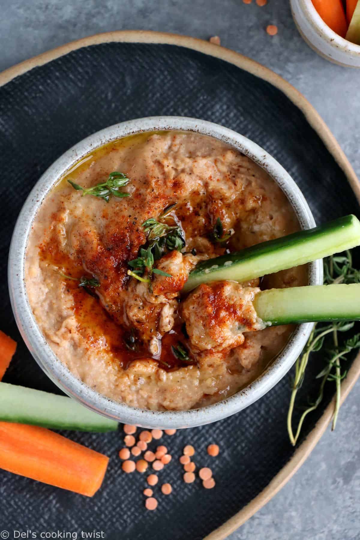 Tartinade de lentilles corail - Recette apéritif - Un déjeuner de