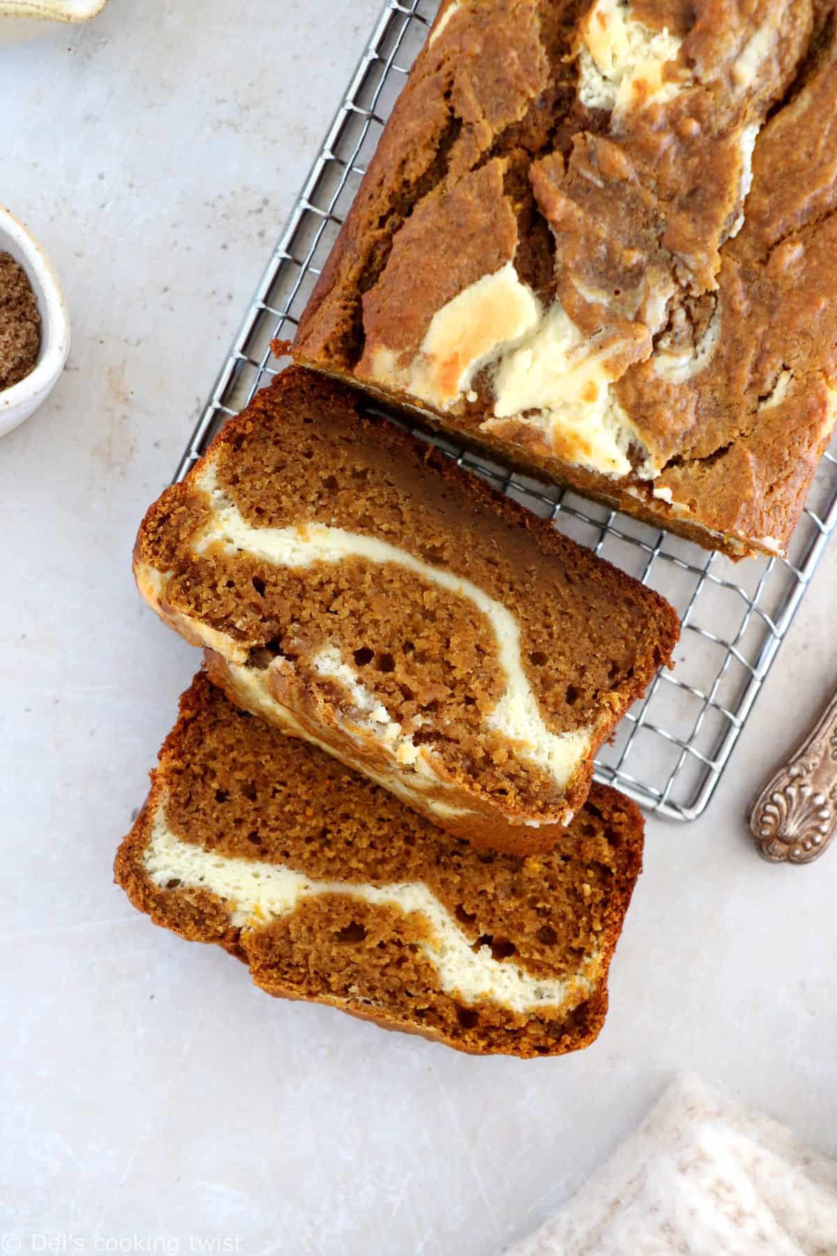 Pumpkin Butter Bread with Cream Cheese Filling