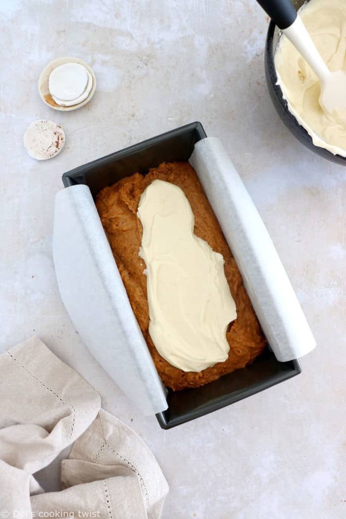 Brown butter pumpkin bread with cream cheese is the ultimate fall treat to indulge. This pumpkin bread is soft, moist, loaded with pumpkin spice flavors, and better than in your favorite coffee shop!