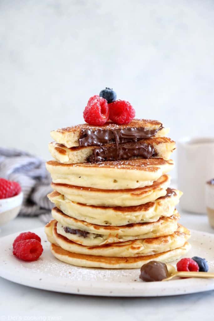 NutellaStuffed Pancakes Del's cooking twist