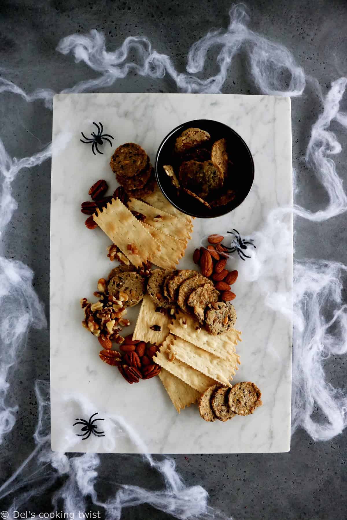 This killer vegetarian Halloween grazing board is a fun and spooky way to get you into the Halloween spirit.