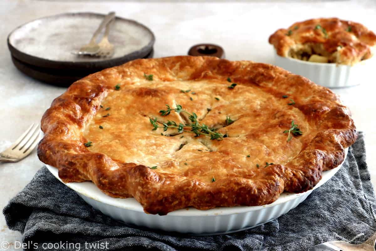 Cette vegetarian pot pie (tourte aux légumes) est une recette américaine réalisée avec une garniture crémeuse de légumes entre deux couches de pâte croustillantes.