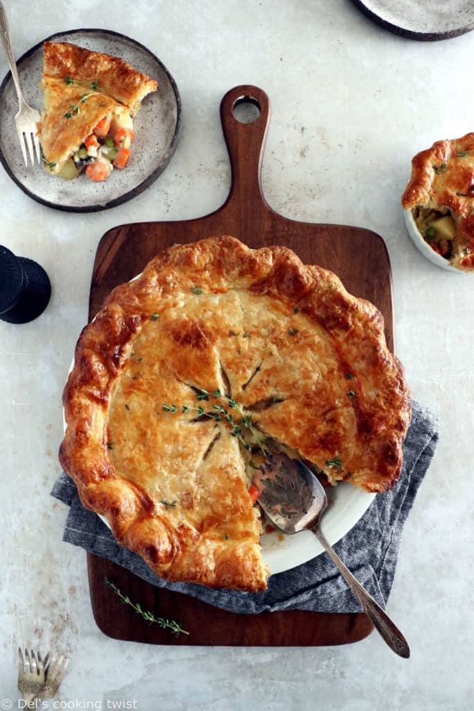Vegetarian Pot Pie Del's cooking twist