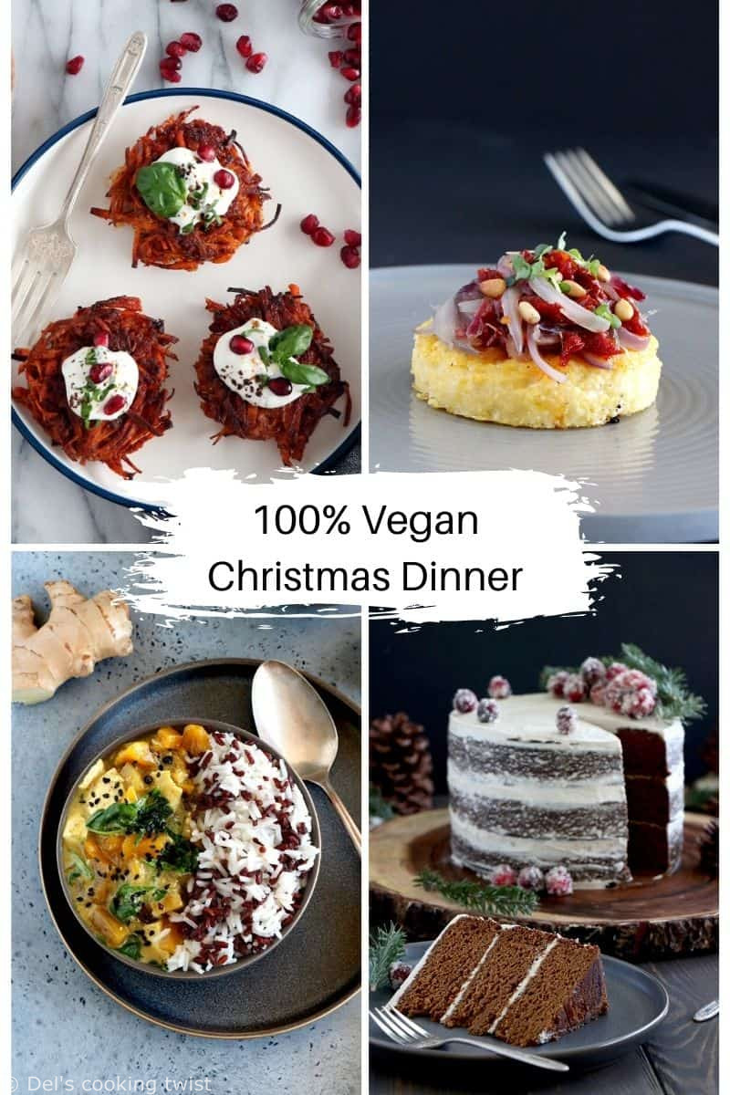 10 meatless Christmas dinner ideas, with various options (meatless, vegetarian, vegan or gluten-free), for small or larger gatherings.