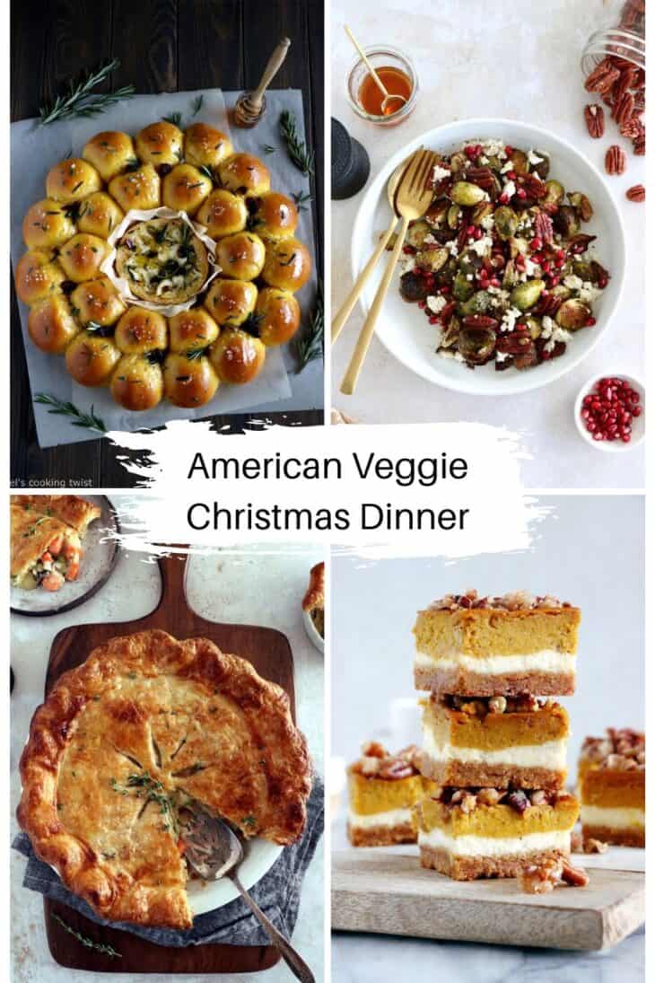 10 meatless Christmas dinner ideas, with various options (meatless, vegetarian, vegan or gluten-free), for small or larger gatherings.