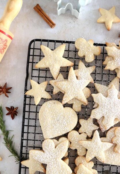 These cut out sugar cookies are easy to make and come out perfect every time. They are generous, crispy, with thick and soft center.