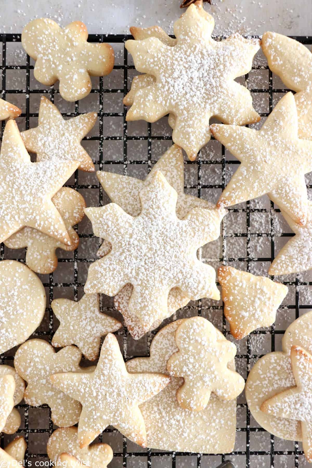 These cut out sugar cookies are easy to make and come out perfect every time. They are generous, crispy, with thick and soft center.