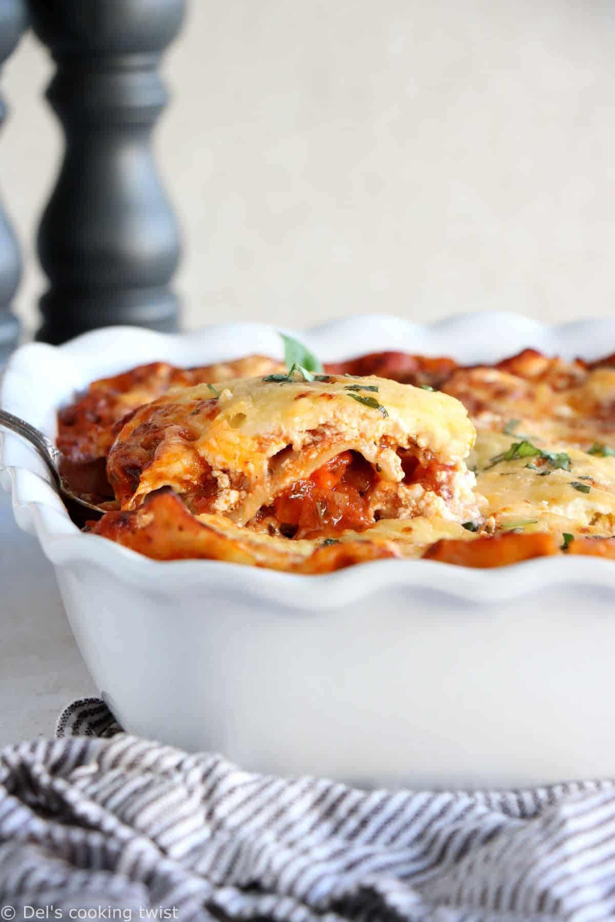 These spinach and mushroom lasagna make for the best vegetarian lasagna recipe.