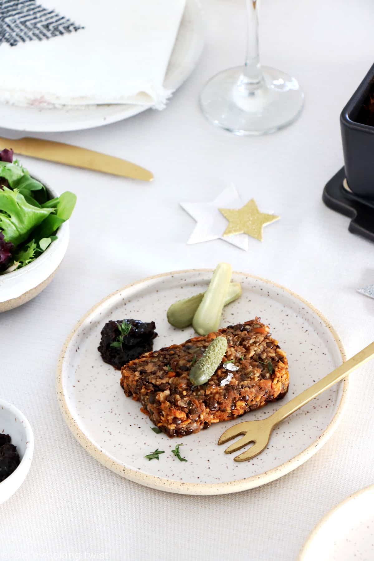 This simple vegan lentil loaf is made with nutritious lentils, butternut squash, and rolled oats.