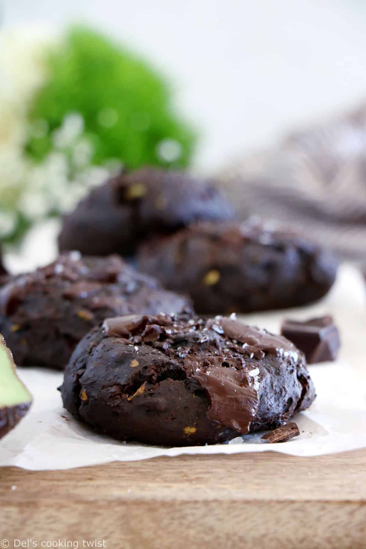 Rich, fudgy, with an intense chocolate flavor, these healthy chocolate avocado cookies are the answer to your chocolate cravings.