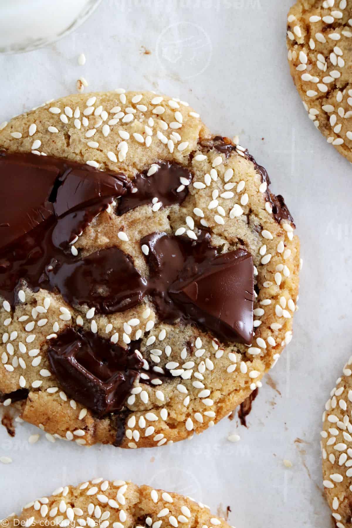 These brown butter miso chocolate chip cookies are loaded with umami flavors. Both sweet and savory, they are oozing with dark chocolate.