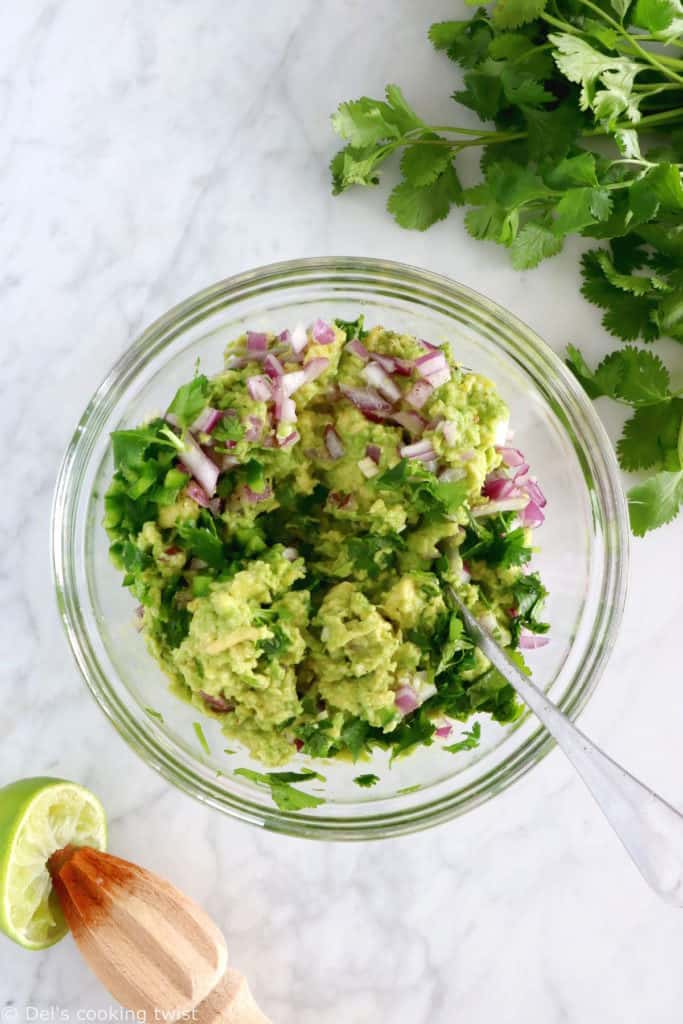 Apprenez à réaliser un guacamole maison en quelques instants. Facile à préparer, avec seulement 6 ingrédients, la recette originale du guacamole mexicain doit sa réussite à un assaisonnement subtile et équilibré.