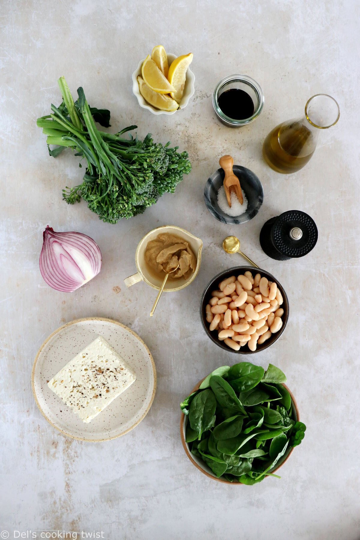 This vibrant roasted broccoli and white bean salad with feta is a simple healthy salad recipe filled with refreshing flavors.