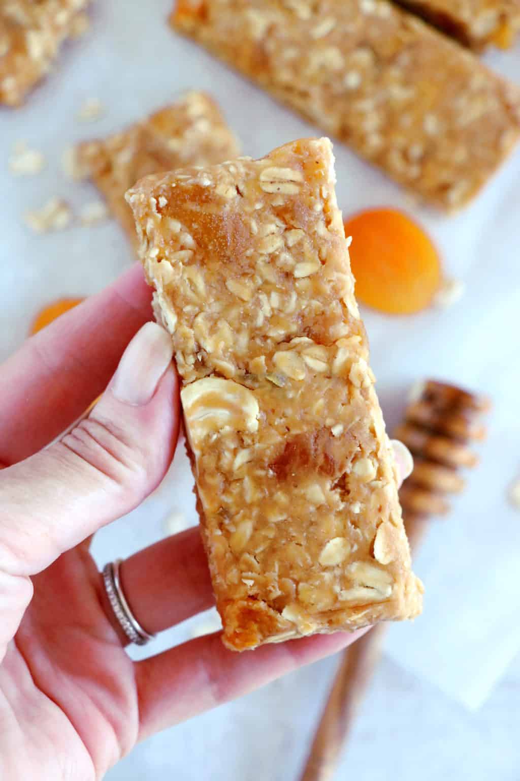 Soft Apricot Cashew Granola Bars Del's cooking twist