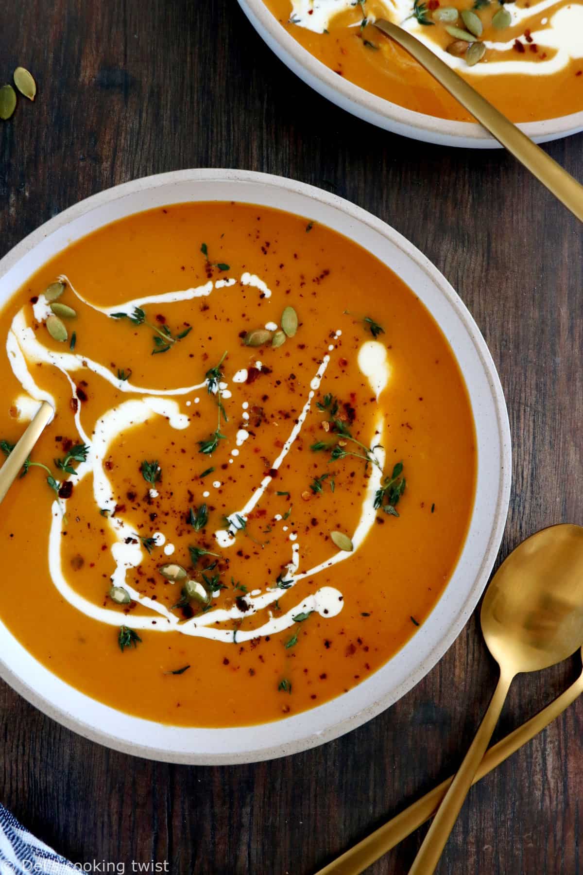 Roasted Garlic Butternut Squash Soup Del's cooking twist