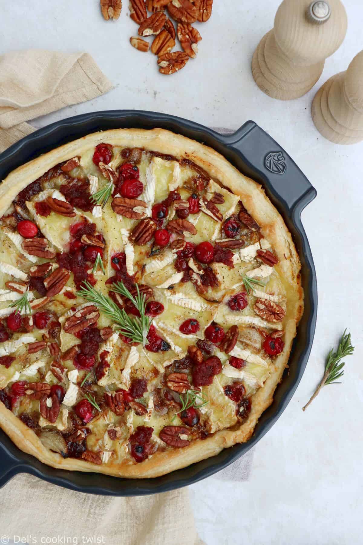 This creamy mushroom pasta bake is a cozy vegetarian comforting casserole, just perfect for a cozy weeknight dinner.This cranberry brie tart prepared with a puff pastry makes for a lovely festive starter for the holidays. It's warm, comforting, and loaded with melting cheese and tangy cranberries.