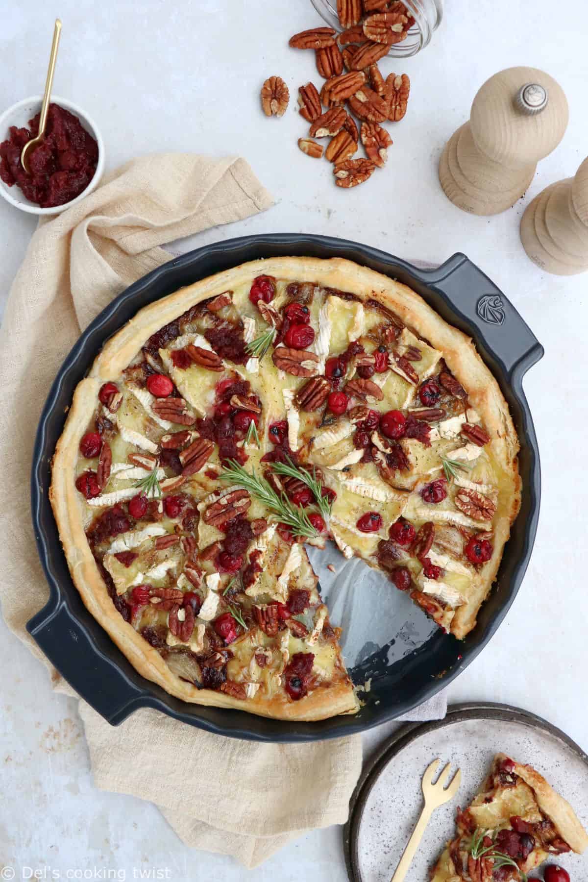 This creamy mushroom pasta bake is a cozy vegetarian comforting casserole, just perfect for a cozy weeknight dinner.This cranberry brie tart prepared with a puff pastry makes for a lovely festive starter for the holidays. It's warm, comforting, and loaded with melting cheese and tangy cranberries.
