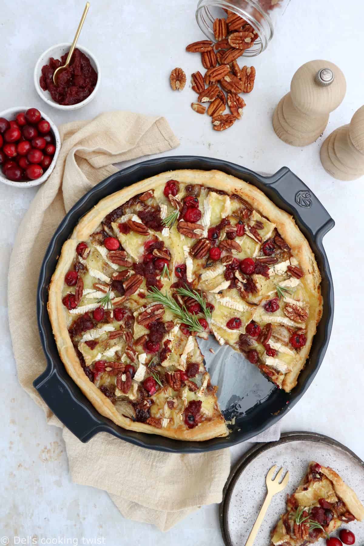 This creamy mushroom pasta bake is a cozy vegetarian comforting casserole, just perfect for a cozy weeknight dinner.This cranberry brie tart prepared with a puff pastry makes for a lovely festive starter for the holidays. It's warm, comforting, and loaded with melting cheese and tangy cranberries.