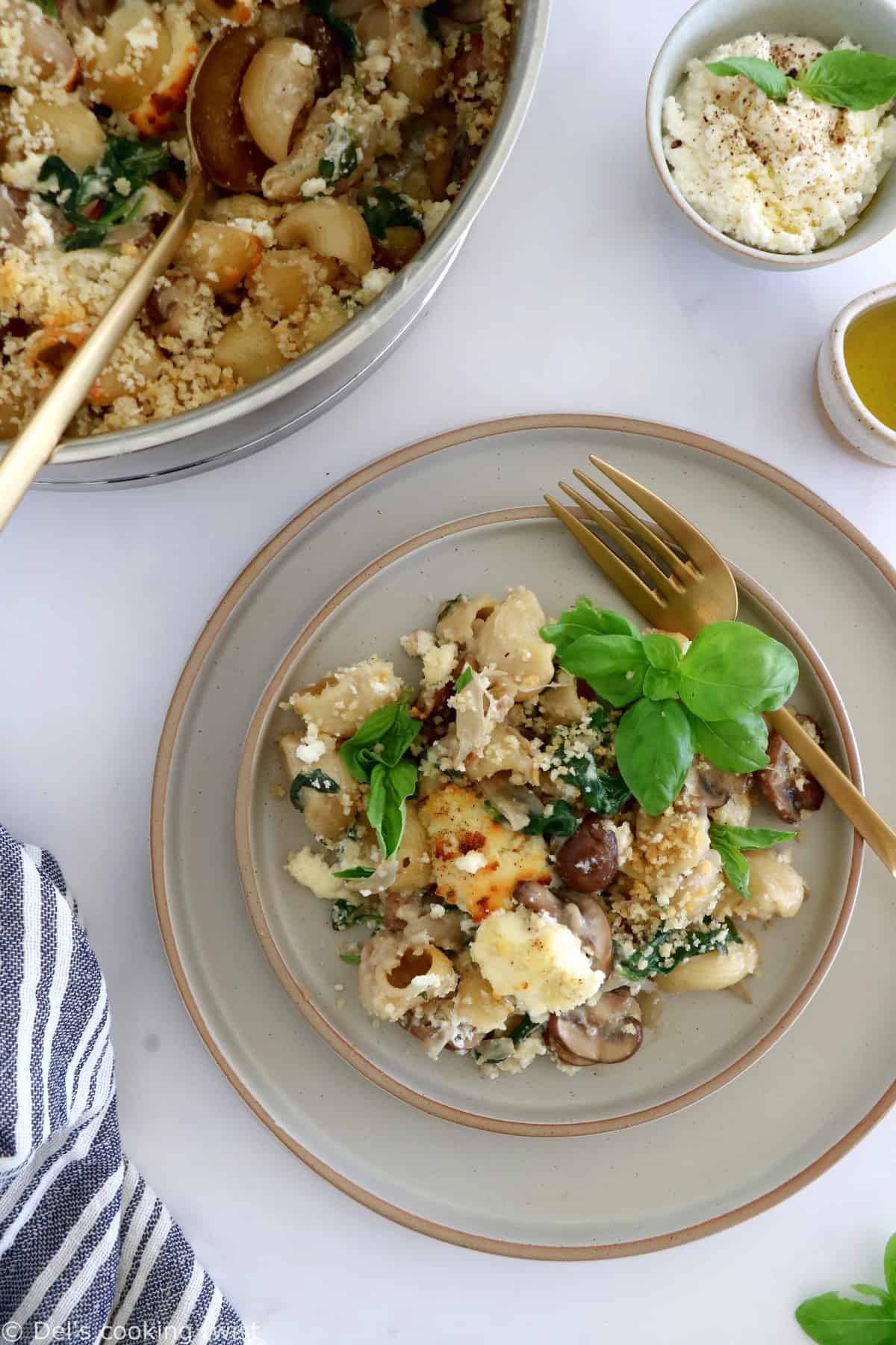 Recette de gratin de courge butternut et mini macaronis, pâtes  végétariennes