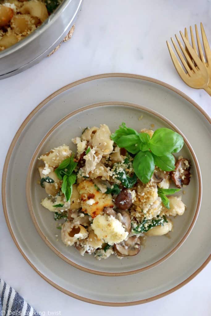Creamy Spinach And Mushroom Pasta Bake Del s Cooking Twist Creamy spinach and mushroom pasta bake del s cooking twist