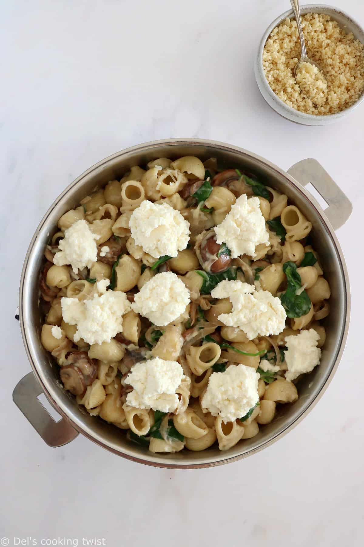 Creamy Spinach And Mushroom Pasta Bake Del s Cooking Twist Creamy spinach and mushroom pasta bake del s cooking twist