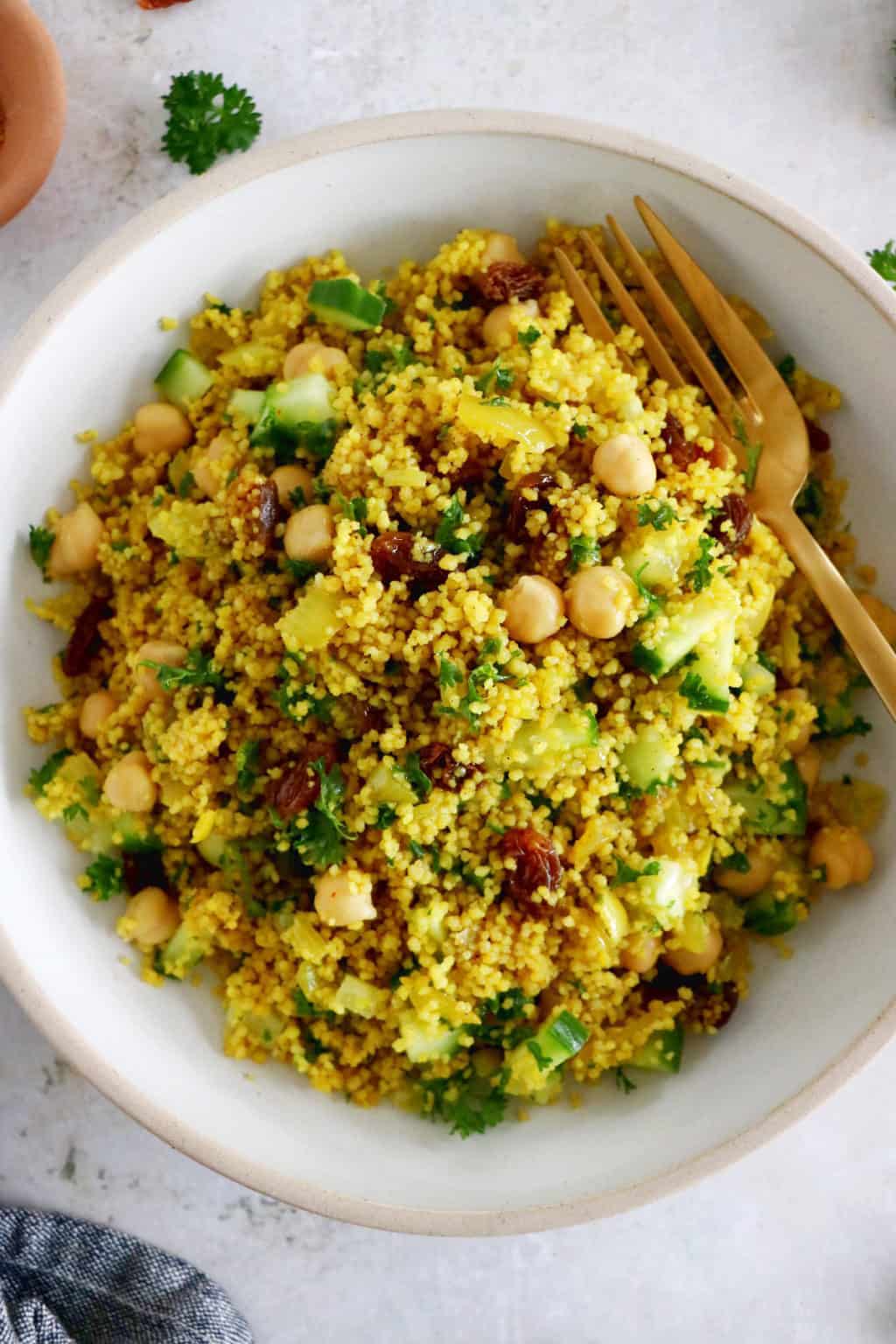 MoroccanInspired Chickpea Couscous Salad Del's cooking twist