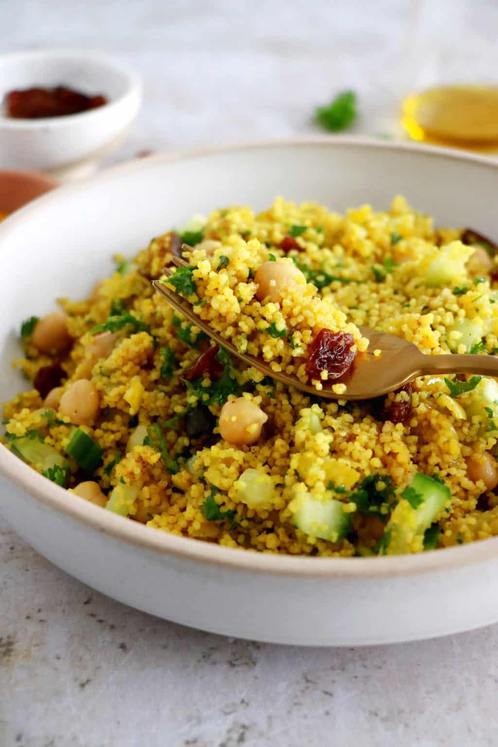Moroccan-Inspired Chickpea Couscous Salad - Del's cooking twist