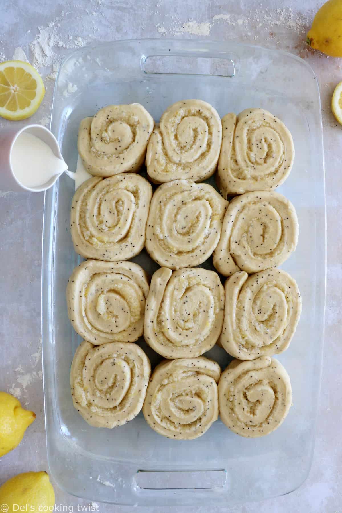 Lemon Poppy Seed Sweet Rolls Del's cooking twist