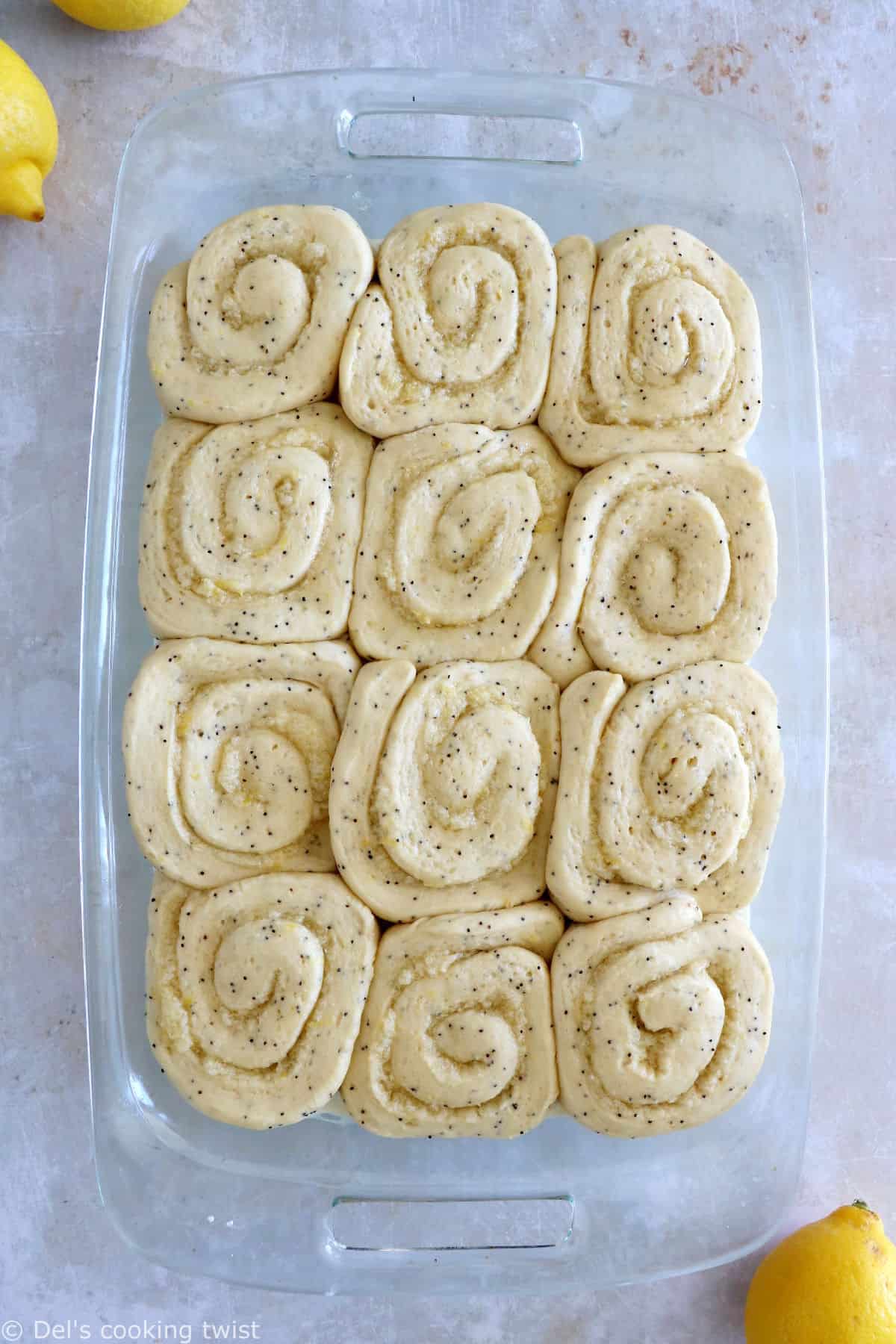 Lemon poppy seed sweet rolls are incredibly soft and fluffy, loaded with lemony flavors, and topped with an ooey-gooey cream cheese frosting.