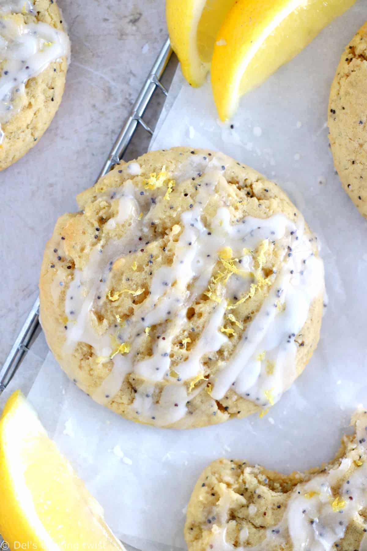 Lemon poppy seed cookies taste like your favorite lemon poppy seed bread but with a perfectly soft and chewy cookie texture.