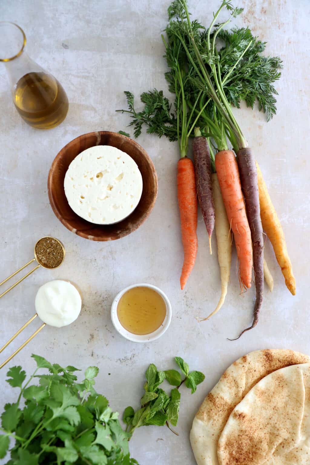 Za'atar Roasted Carrots with Whipped Feta Del's cooking twist