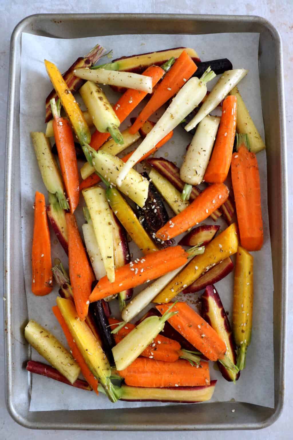 Za'atar Roasted Carrots with Whipped Feta Del's cooking twist
